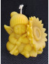 C471 Child in a Hat Holding a Sunflower
