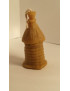 C023  Wax candle- beehive with a straw roof