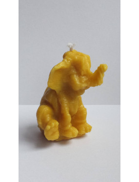 C016  Wax candle- sitting elephant