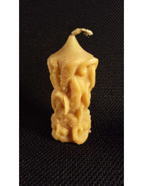 C007  Wax candle with poppies