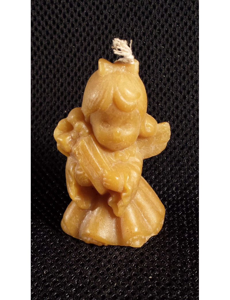 C012  Wax candle- Angel with gift