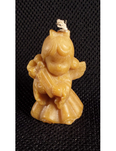 C012  Wax candle- Angel with gift