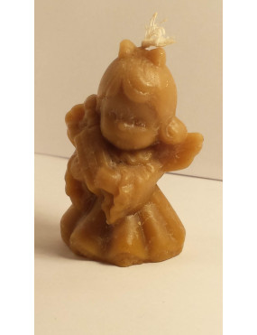 C012  Wax candle- Angel with gift