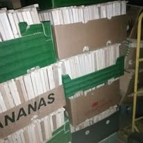 More frames stored neatly in cardboard boxes in our warehouse